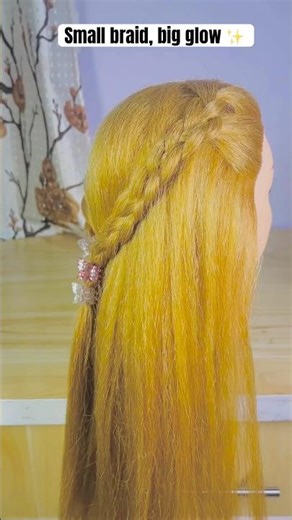 Easy Side Crown Braid Hairstyle 💕