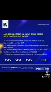 To improve power supply and ensure accountability, Nigerian Electricity Regulatory Commission (NERC) has amended penalty charges on unauthorised access, meter tampering, and bypass. Let's work together for a safe and responsible power community. | Kano Electricity Distribution Plc