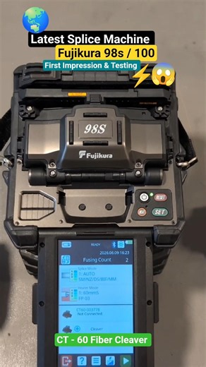 Latest Optical fiber splicing machine fujikura 98s / 100s #opticalfiber #fujikura #98s #shortsviral