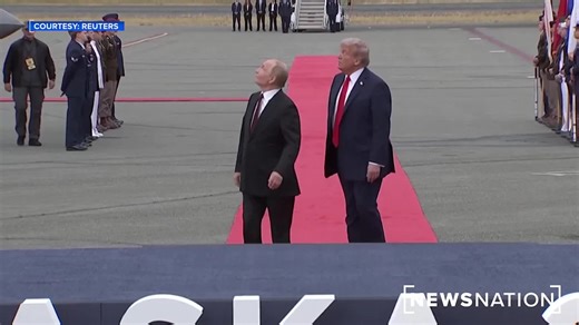 Trump greets Putin as B-2 stealth bombers fly over in Alaska
