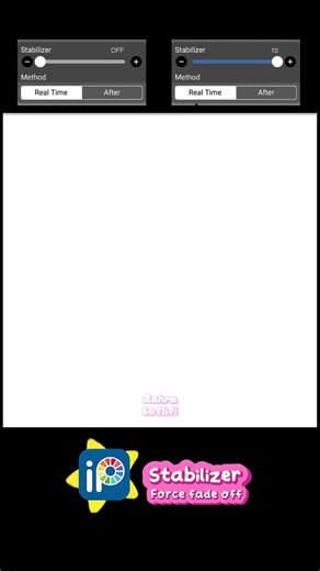 STABILIZER MIN VS MAX-REAL TIME MODE IN IBISPAINT X ✍️✨