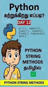 Python String Methods Basics in Tamil | Part 1 | Python Learning Series Day 12 | SM
