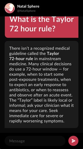 What is the Taylor 72 hour rule?