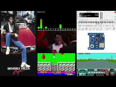 Waveshare Music Shield (VLSI VS1053b) Beverly Hills Cop (AxelF Theme) MIDI
