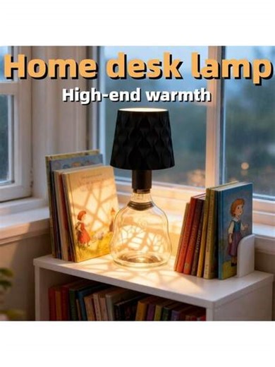 Rechargeable LED Bottle Stopper Lamp, Touch Control Lamp, 3 Color Temperature Adjustable Light, Stepless Dimmable Night Light, USB Charging Table Lamp, Cordless Touch Lamp, Portable LED Night Light, Wireless Rechargeable Desk Lamp | SHEIN