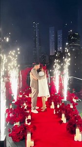 He proposed to her and set off fireworks!!! 🎇❤️