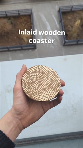 inlays on Instagram: "Wavyyy 😍 made from walnut and maple wood. I use a laser cutter to make these. Probably the easiest way to do an inlay with wood. More details below: ▫️ This is made by engraving 2 contrasting pieces of wood with the same design. Only difference is one of the woods is engraved with a negative image. The pieces fit together snug and you don't have to offset unless your working with woods that char a lot, ect. The design is the hardest part! You can remove the excess wood how