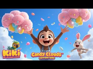 🍭 Kiki and the Candy Clouds | Magical 3D Cartoon Adventure for Kids 🌈🐵✨