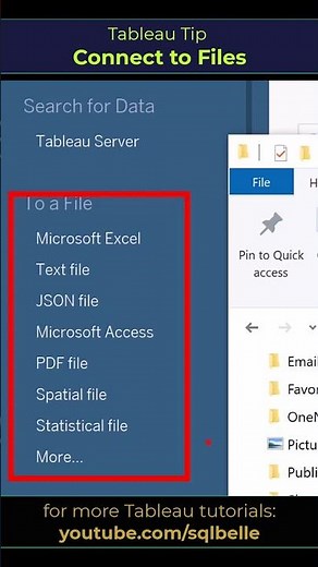 #Tableau Tip - Drag Files to Connect #tableautips #tableaututorial #tableaudesktop #tutorial