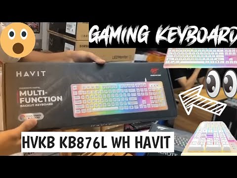 #Gaming Keyboard, Havit KB876L USB Multi-Function Backlit White Gaming Keyboard.