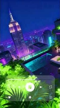 Midnight Focus Lofi 🌿 Sky Pool Sanctuary