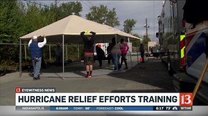 Red Cross prepares emergency tents for disaster deployment