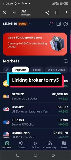 How to link broker to mt5