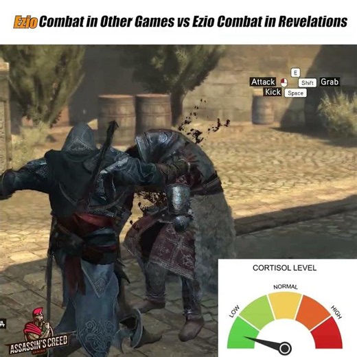 Ezio Combat in Other Games vs Ezio Combat in Revelations💀 #assassinscreedii #gaming