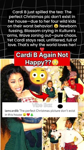 Cardi B Says Perfect Christmas Pics DON'T Exist in Her House #cardib #gossip #christmas #hollywood