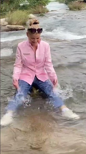 Wetlook • wet jeans and a wet jacket #wetjeans #wetgirl #wetlook