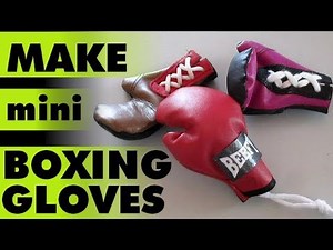 Make Mini Leather Boxing Gloves (Free .PDF Pattern)