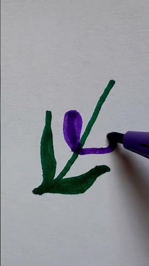 How to draw lavender flower | Drawing hacks | Easy drawing for beginners | Satisfying art #drawing