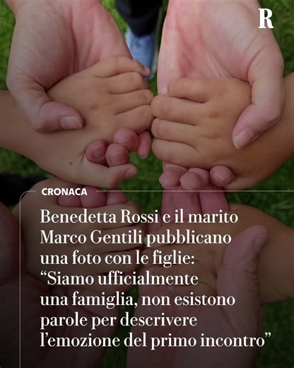 Benedetta Rossi presenta le due figlie adottive: “Siamo ufficialmente una famiglia”