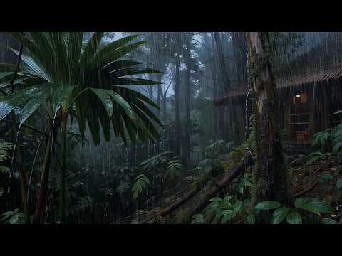 Best Real Rain Sounds in the Forest at Night 🌲 | Fall Asleep with Rain Sounds