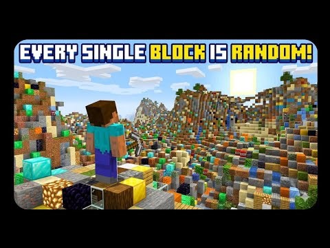 Minecraft But Everyblock is random[Part-1]Can I beat the game watch till the end Credit:BreadofLoaf