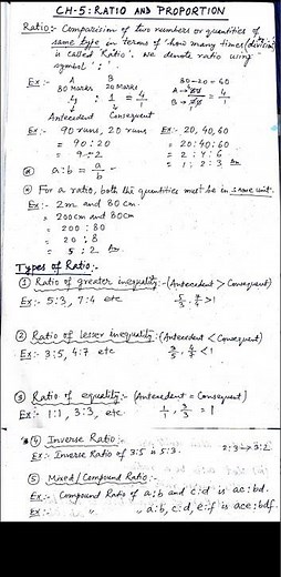 CH:5 Ratio and Proportion All formulae #formula #madhyamik #class10th