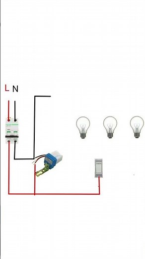 photocell sensor bypass circuit wiring diagram#electrical #viral #short