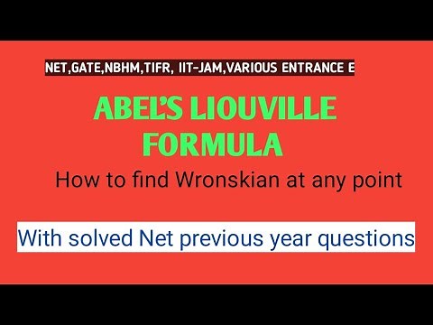 ABEL'S LIOUVILLE FORMULA