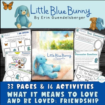 Friendship Lessons, Bunny Directed Drawing Positive Self Talk- Little Blue Bunny