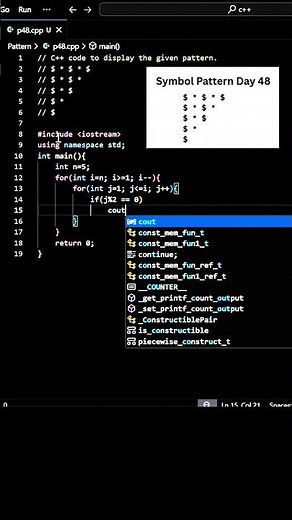 C++ Star Pattern algorithm best practices for algorithm programming #digitalcodingadda #coding.