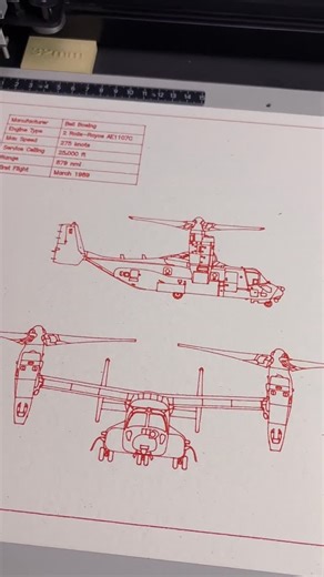 Drawscape on Instagram: "🛍️ Shop Aircraft Art (V-22 Osprey) Build your own custom blueprint art @ https://www.drawscape.io Experience the V-22 Osprey like never before! 🖊️ This intricate pen plotter art, crafted with Stabilo Fineliner 88, captures every detail of this remarkable aircraft. With a plot time of 9m 5s and a pen distance of 43.2 feet (13.2 meters), it's a masterpiece of precision and dedication. ✈️ #aviationart #penplotter #blueprintart #plotterart #avgeek"