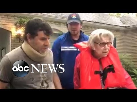 Hurricane Harvey survivors rescued from flooded homes, rooftops