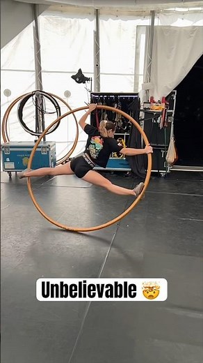 This Trick On A Spinning Wheel Will Blow Your Mind! 🤯 #acrobatics #circus #shorts