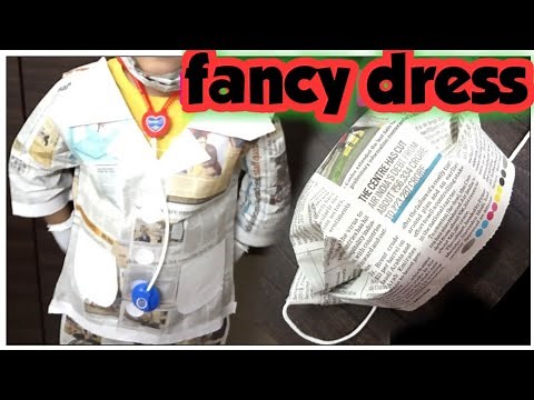 DIY Doctors Costume Fancy dress/Newspaper styling/Fashion show/School Competition/Doctors Coat