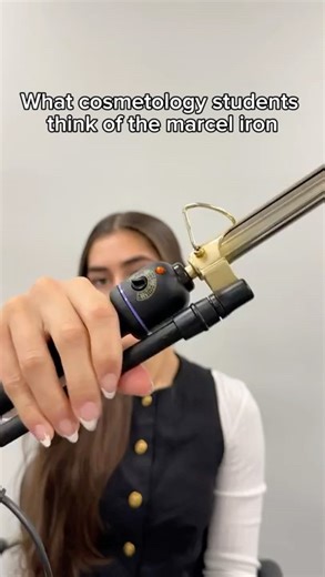 What cosmetology students think of the Marcel iron #hairschool #curls #curlingiron #beautyschool