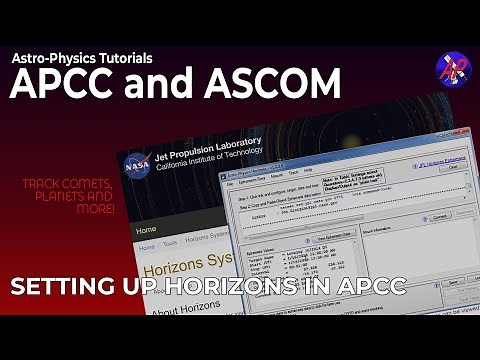 Horizons in APCC - setting up and use for comet tracking and other LEOs