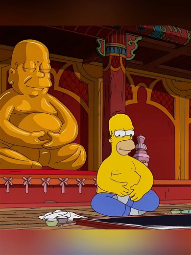 Homer became a Buddha #thesimpsons