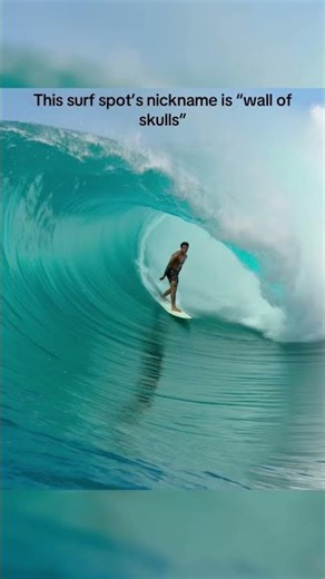 This is what surfing the most dangerous wave in the world looks like #surf #surfing #ocean