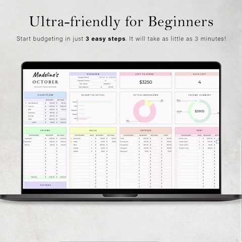 Budget Planner Google Sheet Monthly Budget Spreadsheet Paycheck Budget Template Simple Weekly Financial Planner Beginners Biweekly Budgeting - Etsy