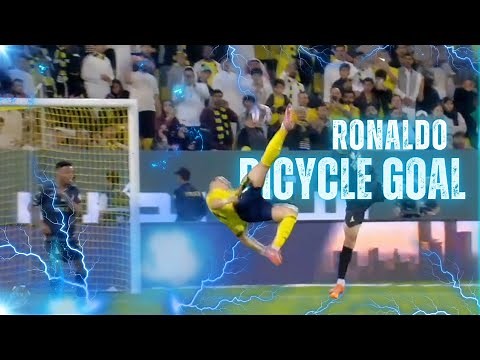 40 YEAR OLD Cristiano Ronaldo Bicycle Kick Goal vs Al-Khaleej, Saudi Pro League 2025