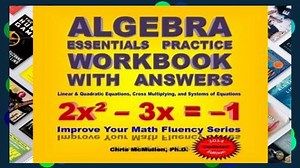 Library  Algebra Essentials Practice Workbook with Answers:  Linear   Quadratic Equations, Cross