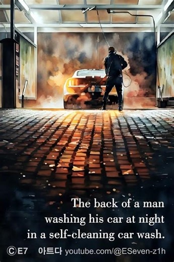 #셀프세차장 #car wash #인물수채화 #극사실주의 #watercolor #수채화 #창의미술