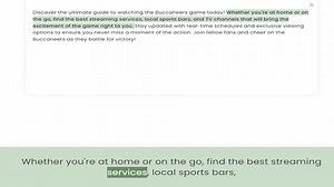 the go, find the best streaming services, local sports bars, and TV channels that will bring the exc