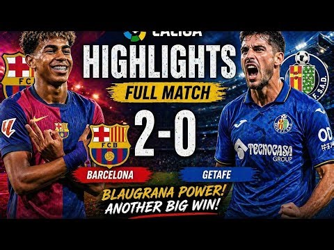 Barcelona vs Getafe Highlights 2-0 | Dominant Win in La Liga highlights today ⚽🔥