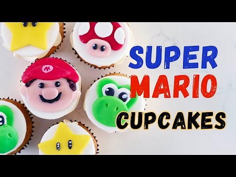 Super Mario Cupcakes | How to Make Mario, Yoshi, Toad and Star Cupcake Tutorial