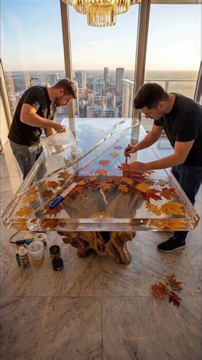 Making an Unreal Resin Leaf Table! 🍁
