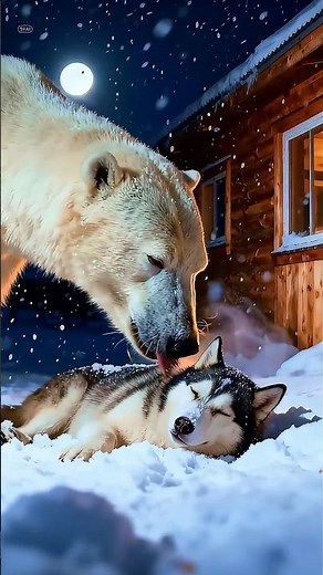 🌍 “지구온난화로 굶주린 북극곰의 눈물”#지구온난화 #북극곰 #허스키