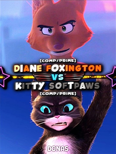 Diane Foxington vs Kitty Softpaws #thebadguys #pussinbootslastwish #wisedit