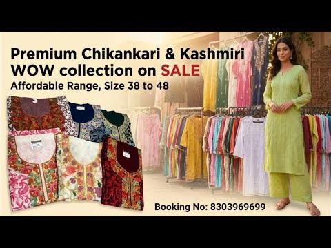 Premium Chikankari & Kashmiri Wow Collection Under budget #livesale #summerfashion #viralvideo