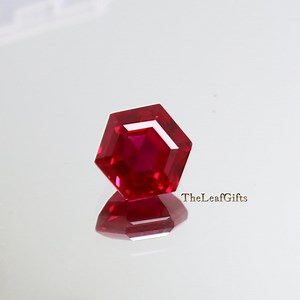 Natural Blood Burma Ruby 10 Carat Hexagon Cut Loose Gemstone | Sri Lanka Ruby 11x11x7 Mm Certified - Etsy